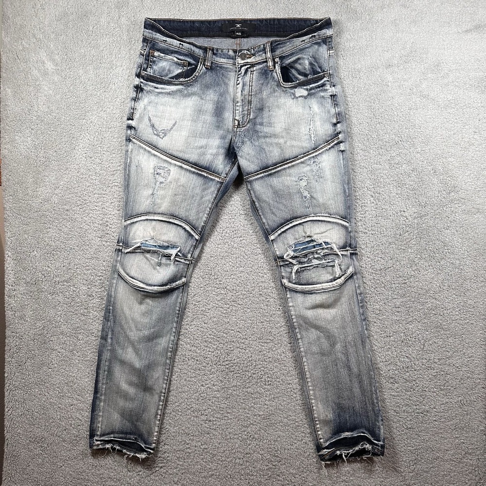 Jordan Craig Legacy Edition Jean Mens 36x34 Aaron Stretch Patches Distressed